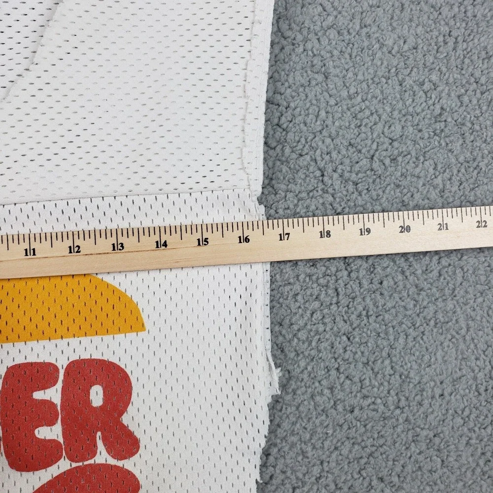 Vintage‎ Burger King Jersey Mens Small White Graphic Sleeveless Cutoff Coker #99